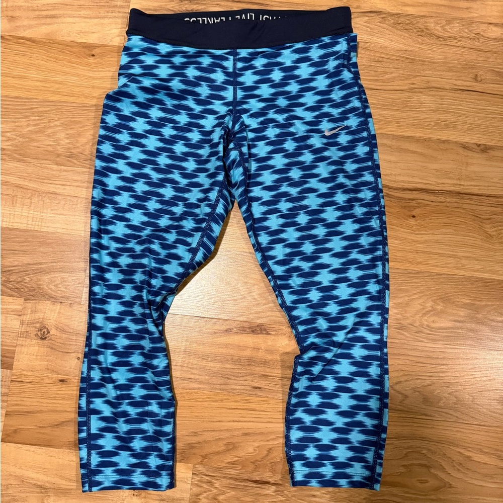 Nike Blue Patterned Leggings